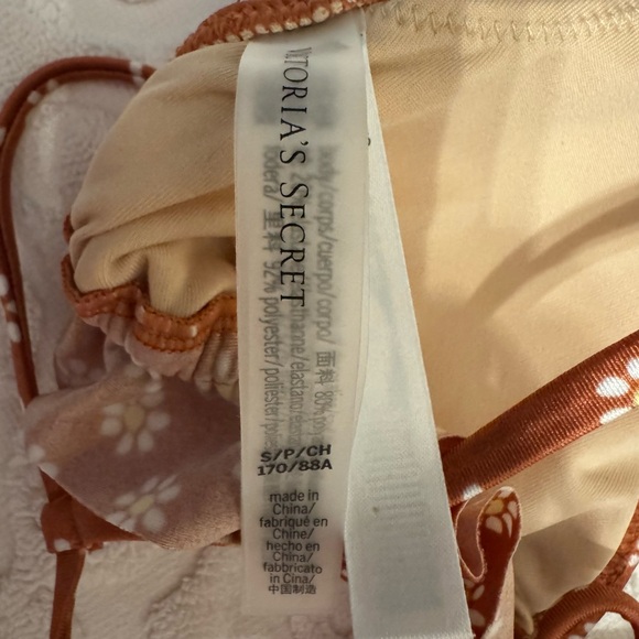 NWT Victoria’s Secret Swim Floral Triangle Bikini Ruffle Top Bikini Set S M - Picture 5 of 9